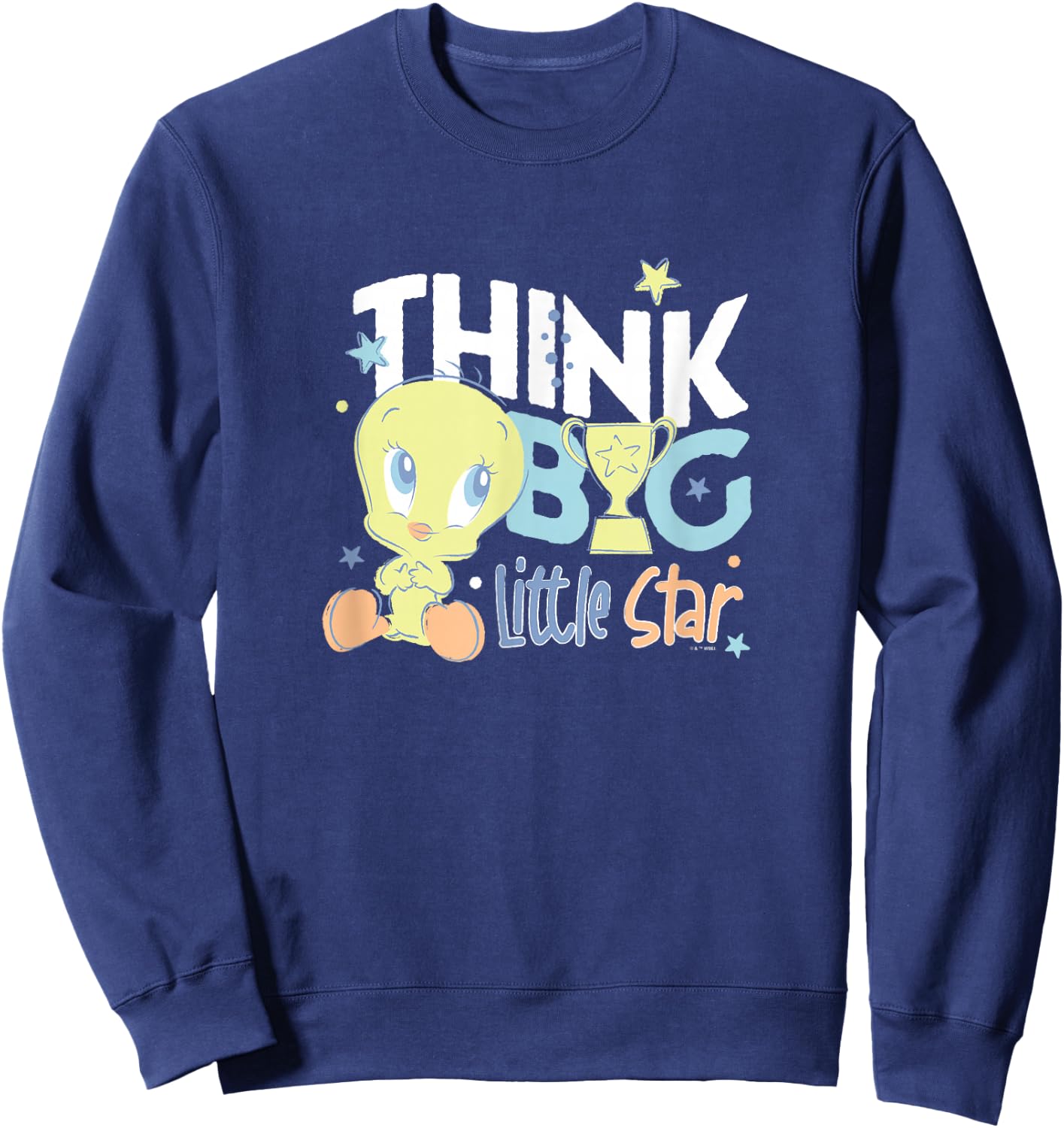 Looney Tunes Think Big Little Star Tweety Bird Stars Logo Sweatshirt - Sweatshirt | Navy