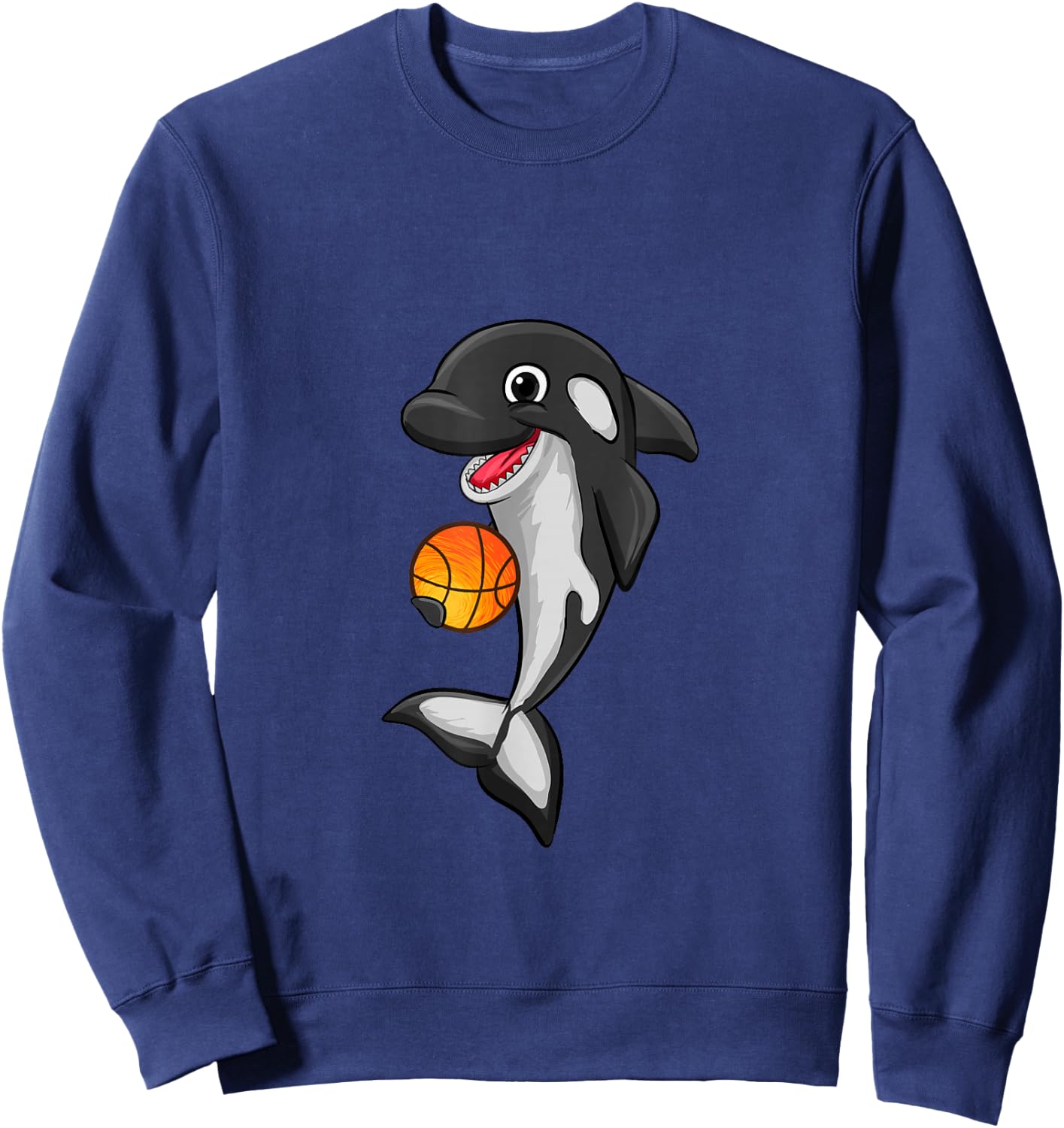 Basketball Love Killer Whale Orca Lover Animal Funny Sweatshirt - Sweatshirt | Navy