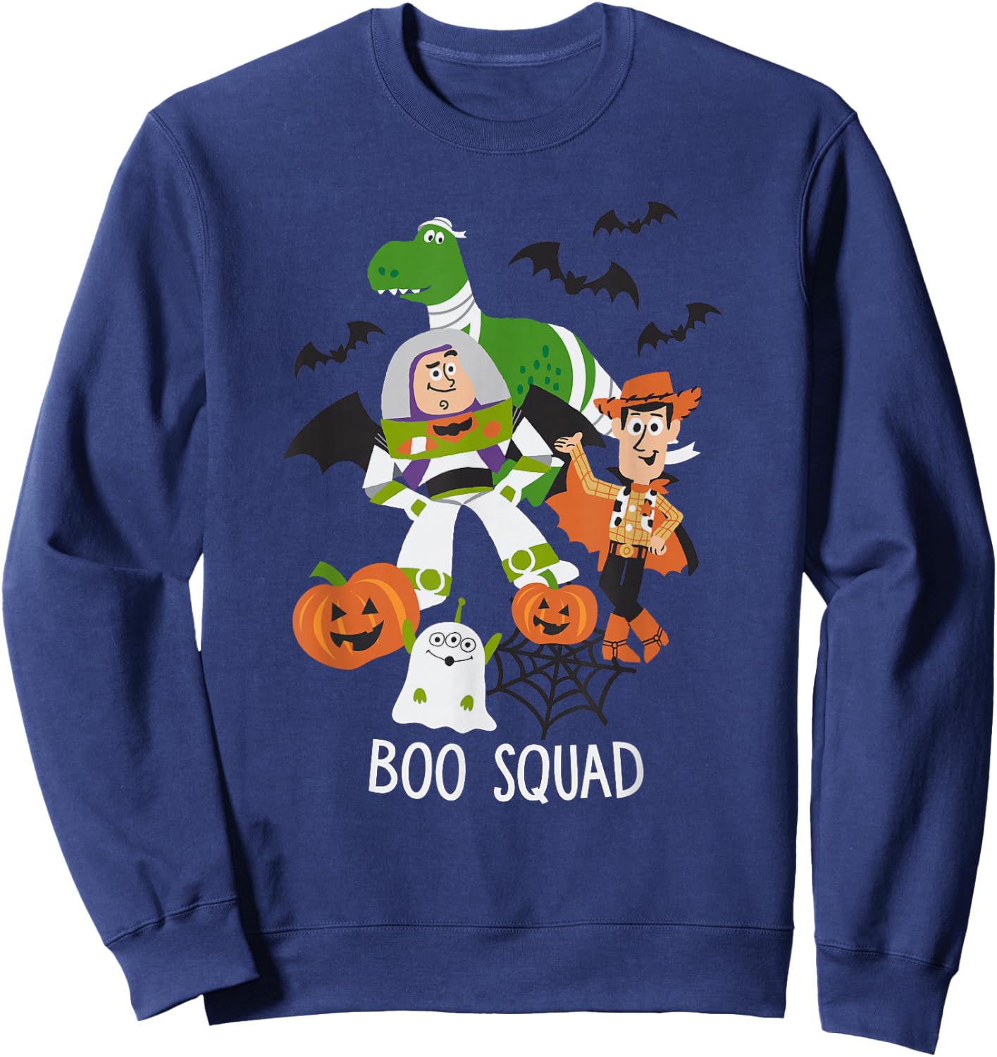 Disney Pixar Toy Story Halloween Boo Squad Cartoon Sketch Sweatshirt - Sweatshirt | Navy