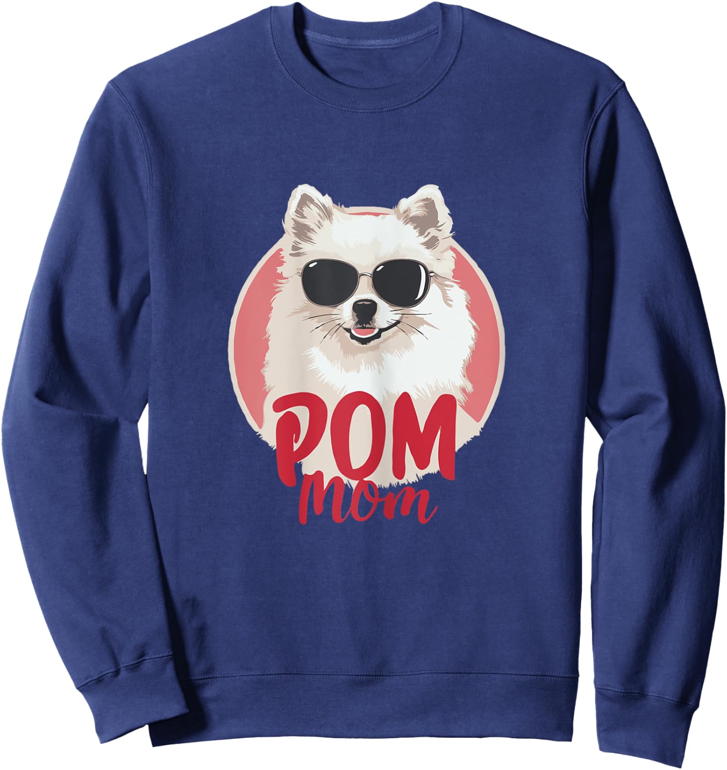 POM MOM | Dog owner Pomeranian gift dogs funny Sweatshirt - Sweatshirt | Navy