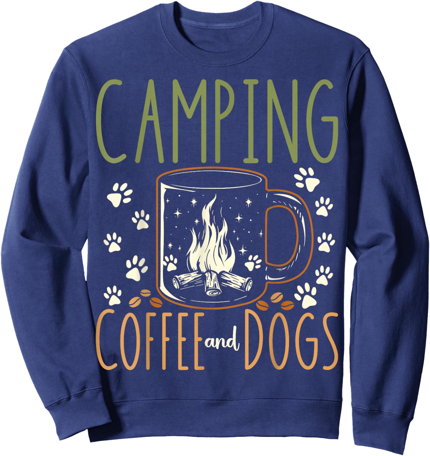 Camping Coffee And Dogs Sweatshirt - Sweatshirt | Navy