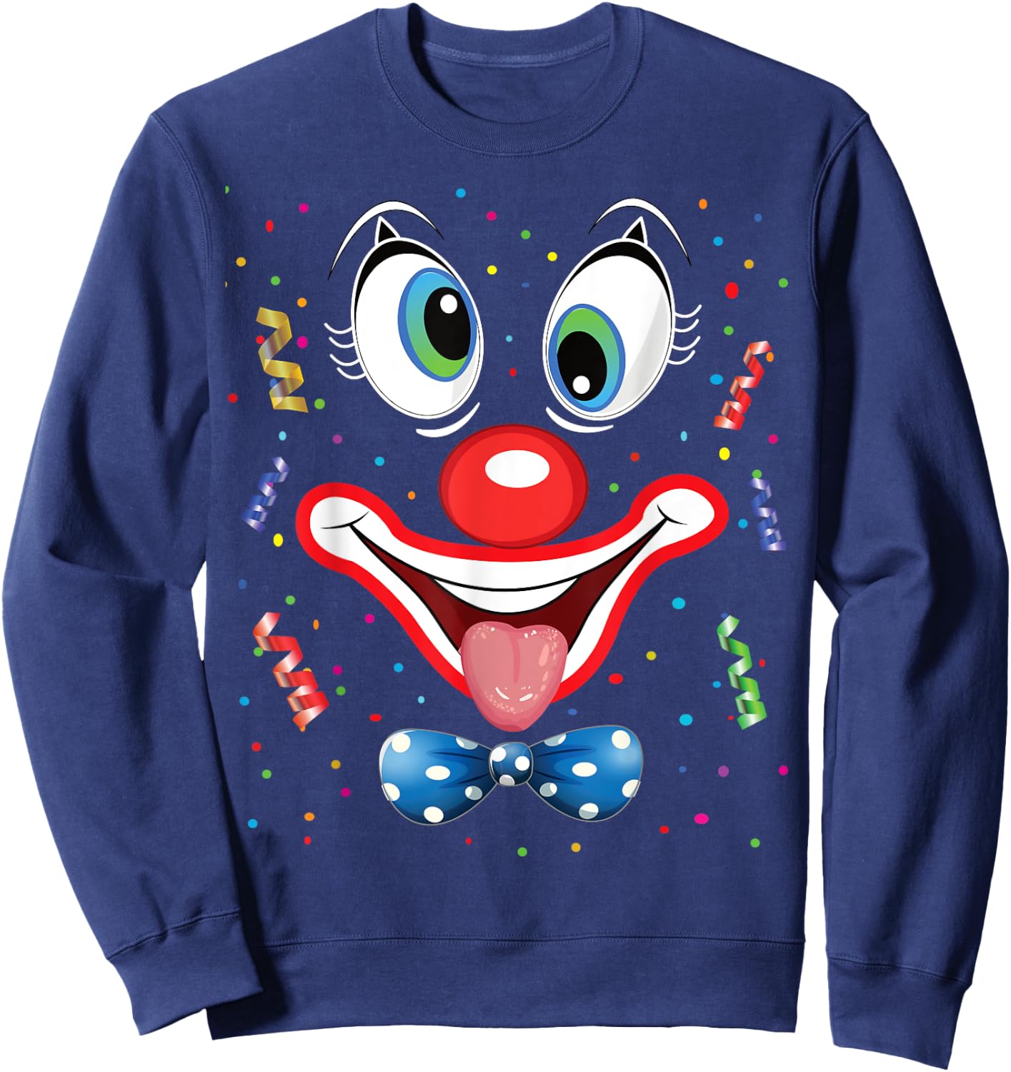 Carnival Clown Face Circus Costume Kids Men Women Carnivals Sweatshirt - Sweatshirt | Navy