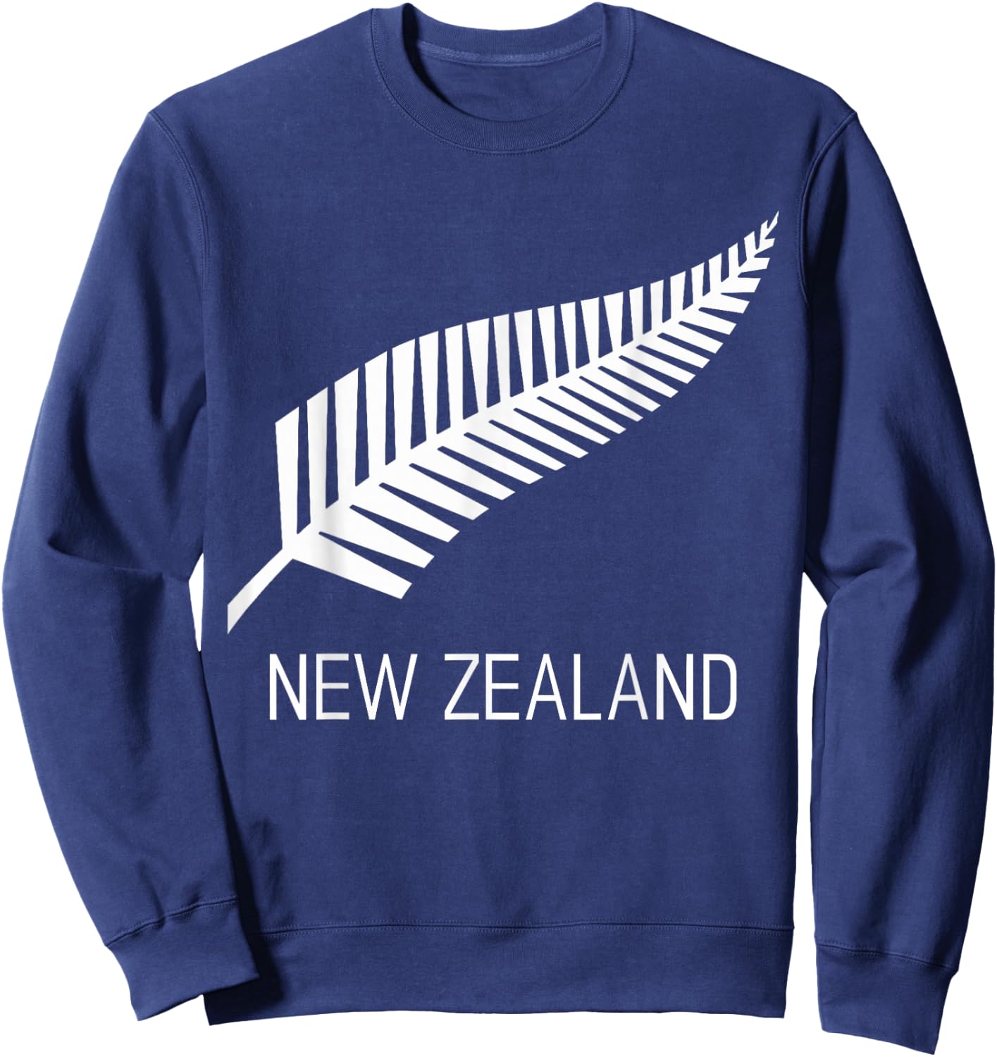 Black New Zealand Fern Shirt Black Proud Kiwi NZ Rugby Sweatshirt - Sweatshirt | Navy