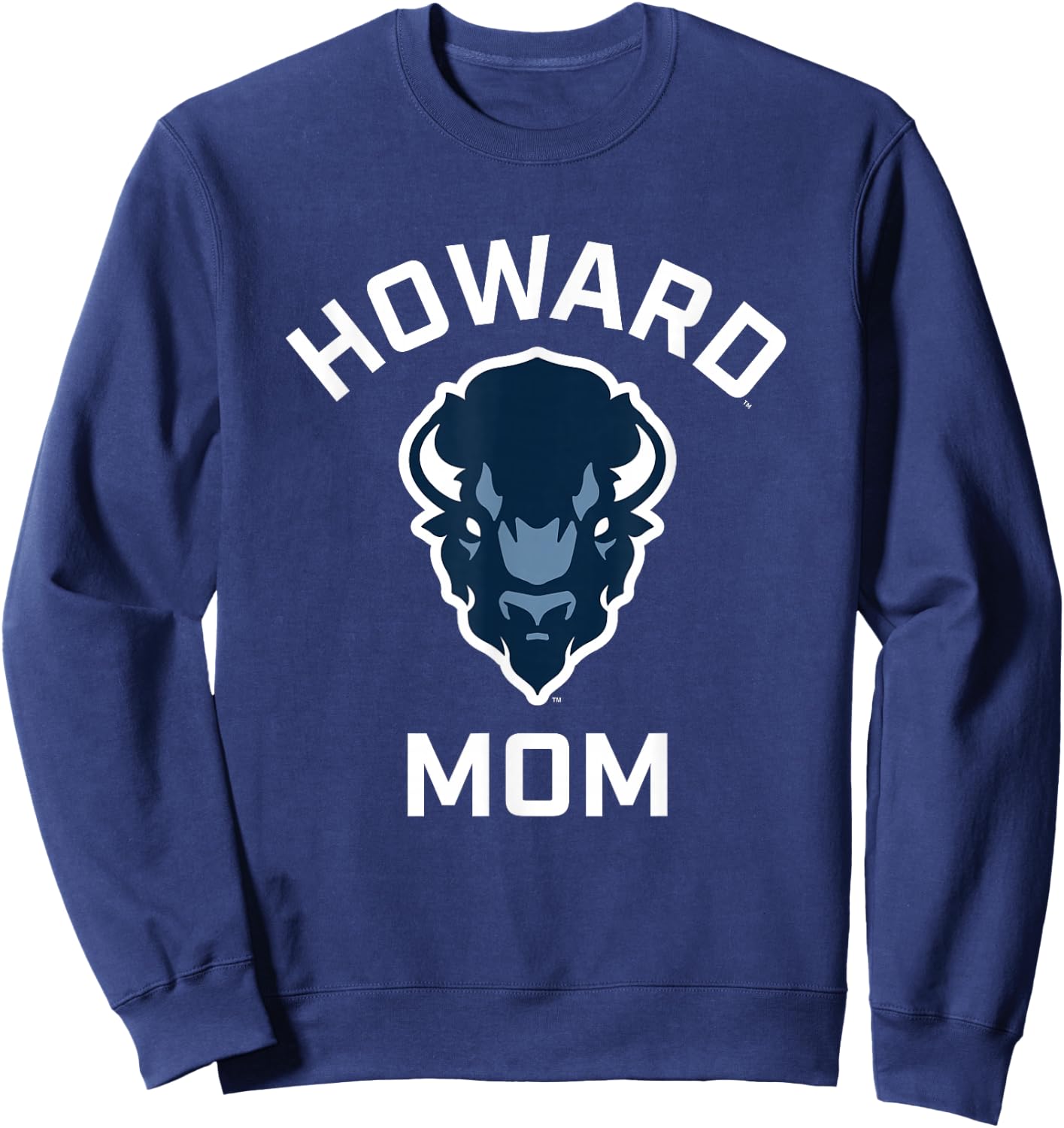 Howard University Bison Arched Mom Sweatshirt - Sweatshirt | Navy