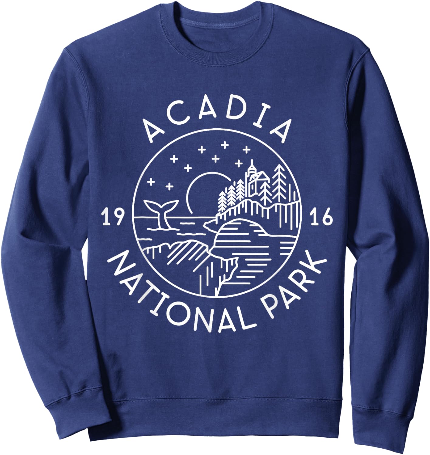 Acadia National Park 1916 Maine Bar Harbor Sweatshirt - Sweatshirt | Navy