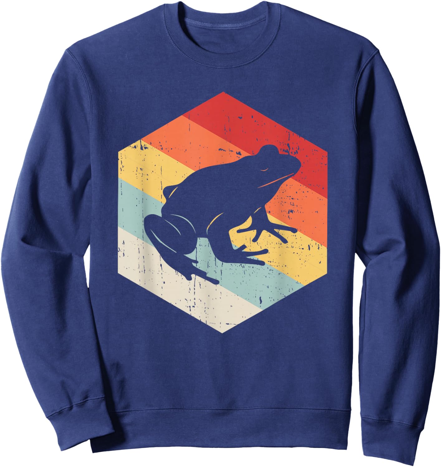 Retro Frog Shirt Funny Frog Frog Lover Sweatshirt - Sweatshirt | Navy