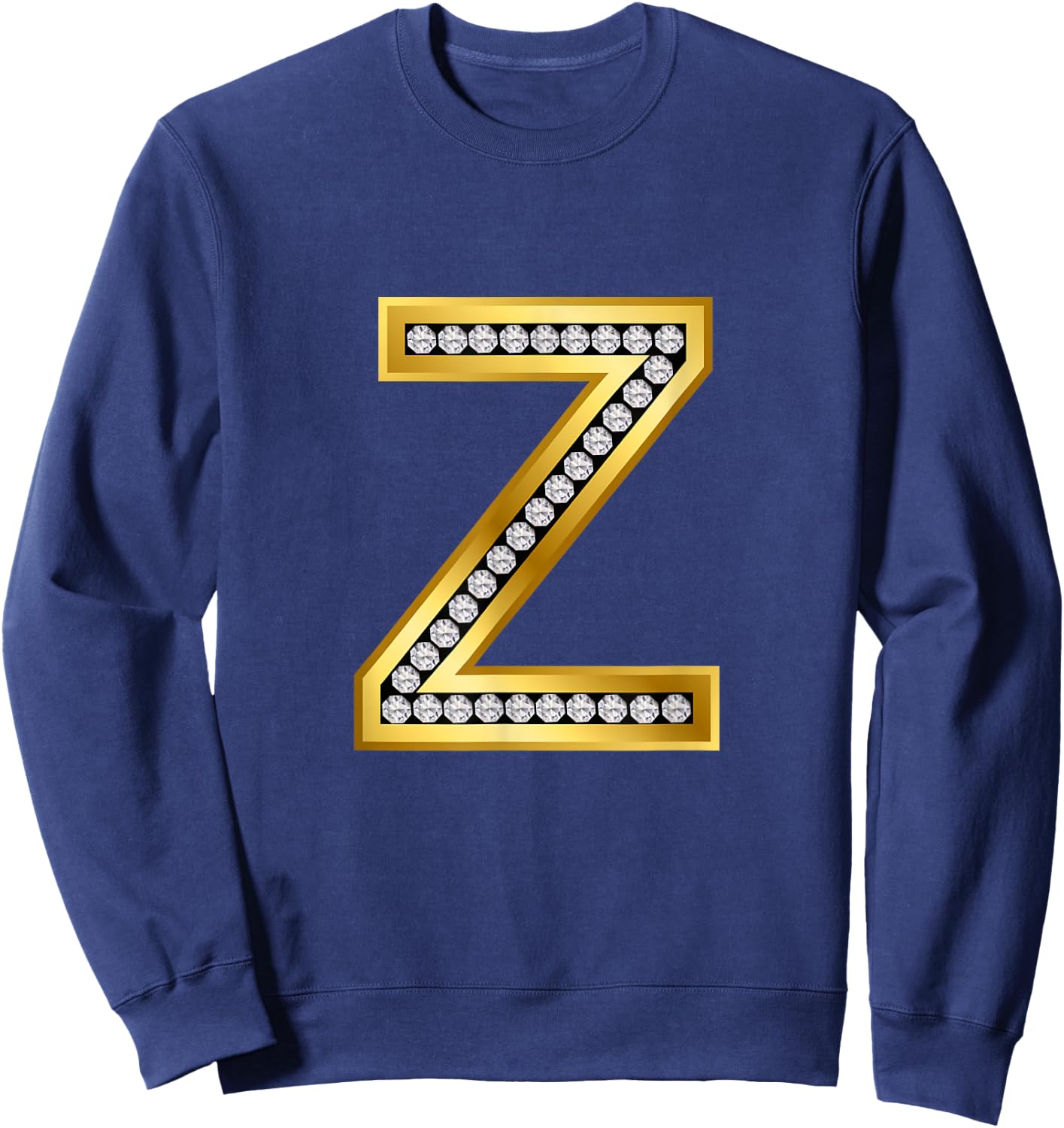 Cool Z Alphabet Cute Initial Monogram Letter Z Graphic Sweatshirt - Sweatshirt | Navy