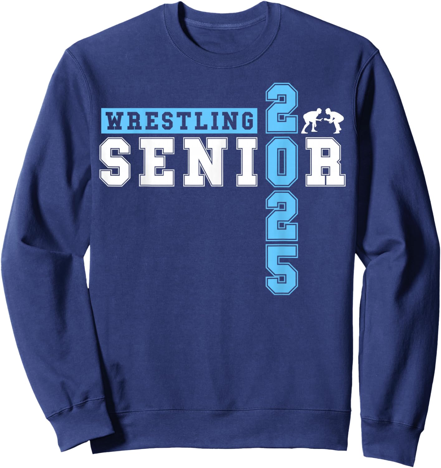 Wrestling Senior Night Wrestling Senior 2025 Graduation 39 Sweatshirt - Sweatshirt | Navy