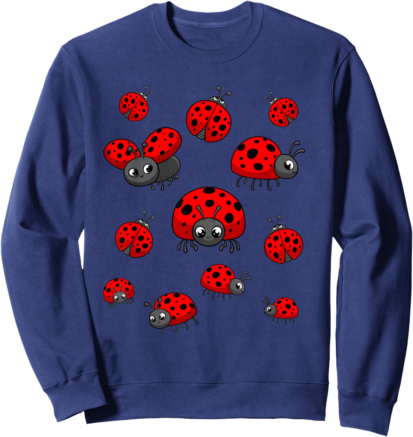 Ladybugs Art For Boy Girl Kid Toddler Insect Ladybug Lover Sweatshirt - Sweatshirt | Navy