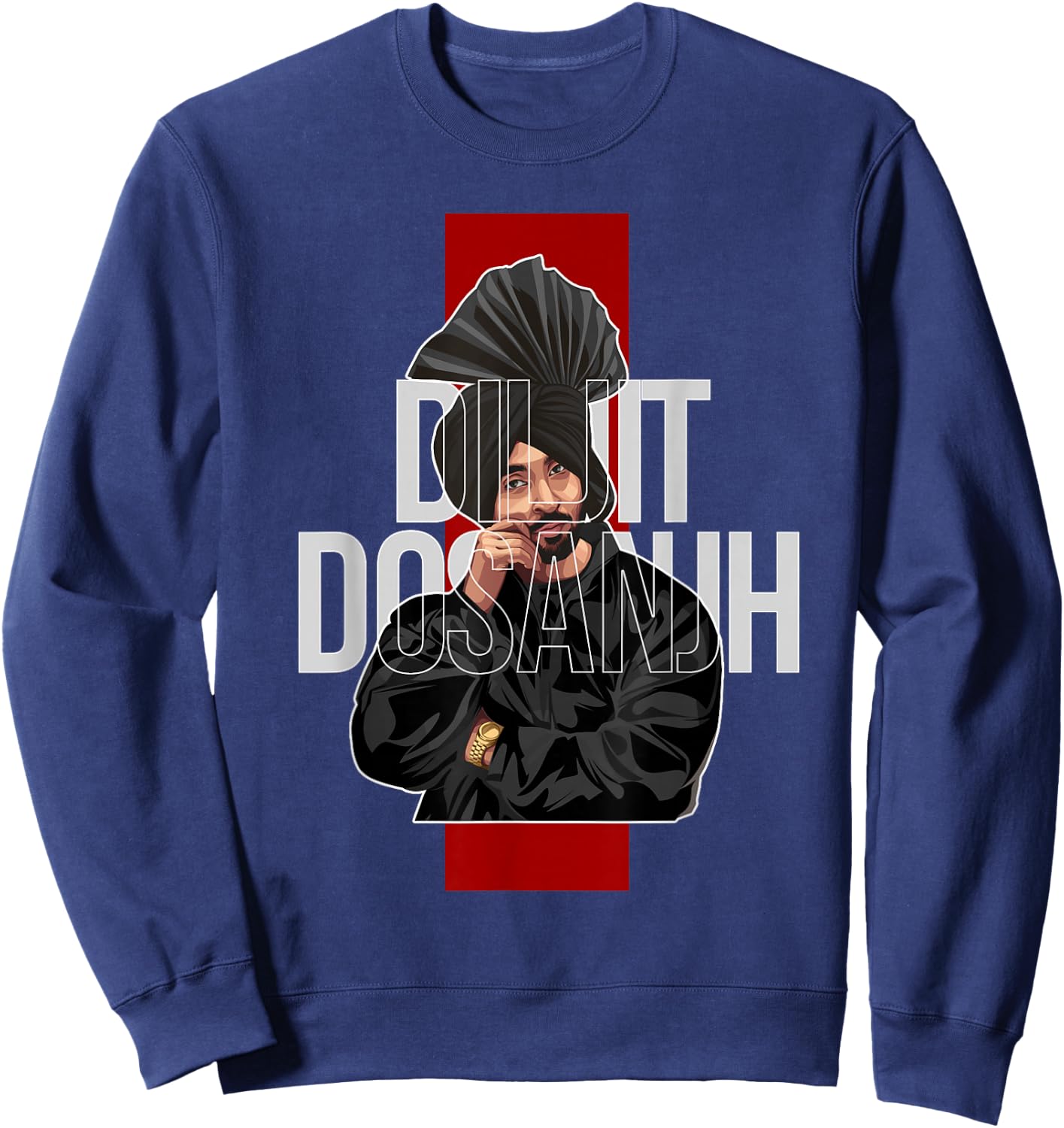DILJIT DOSANJH | Punjabi Singer | Desi Apparel | Punjabi Sweatshirt - Sweatshirt | Navy