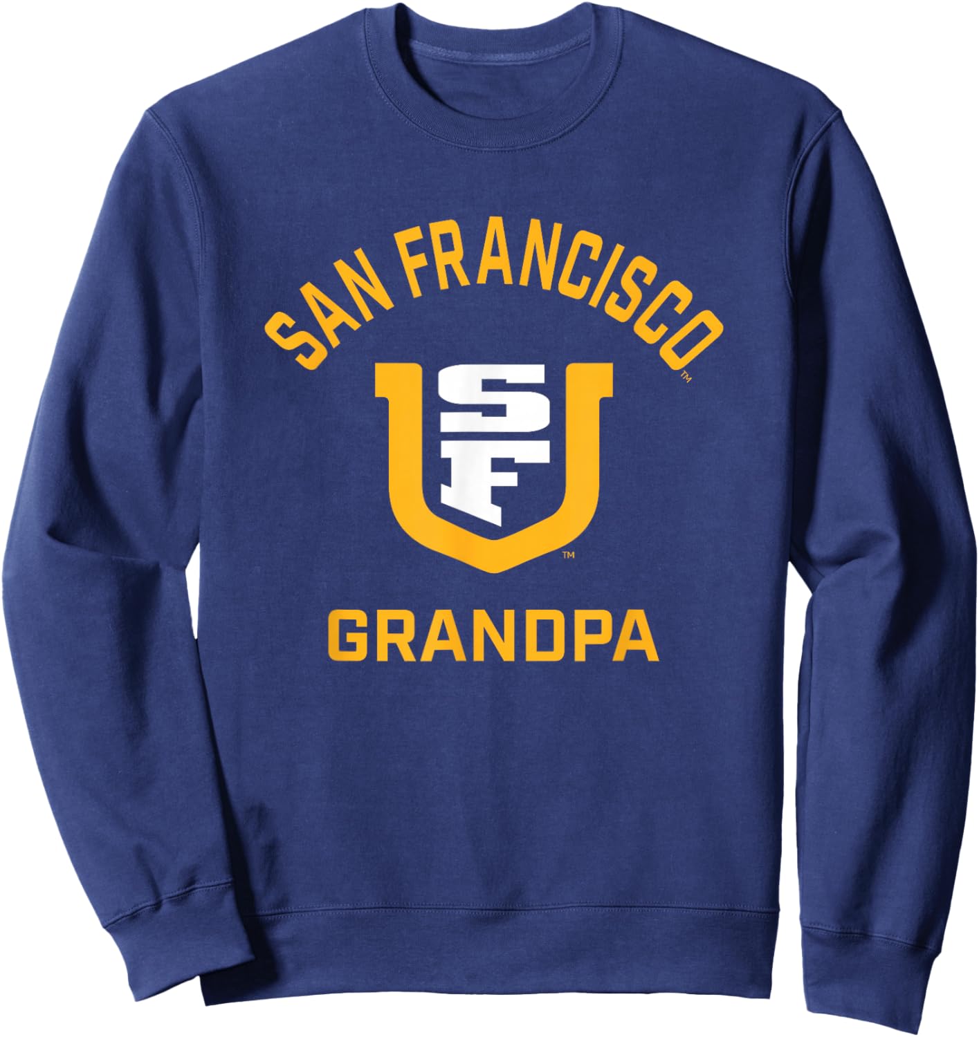 University of San Francisco USF Dons Arched Grandpa Sweatshirt - Sweatshirt | Navy