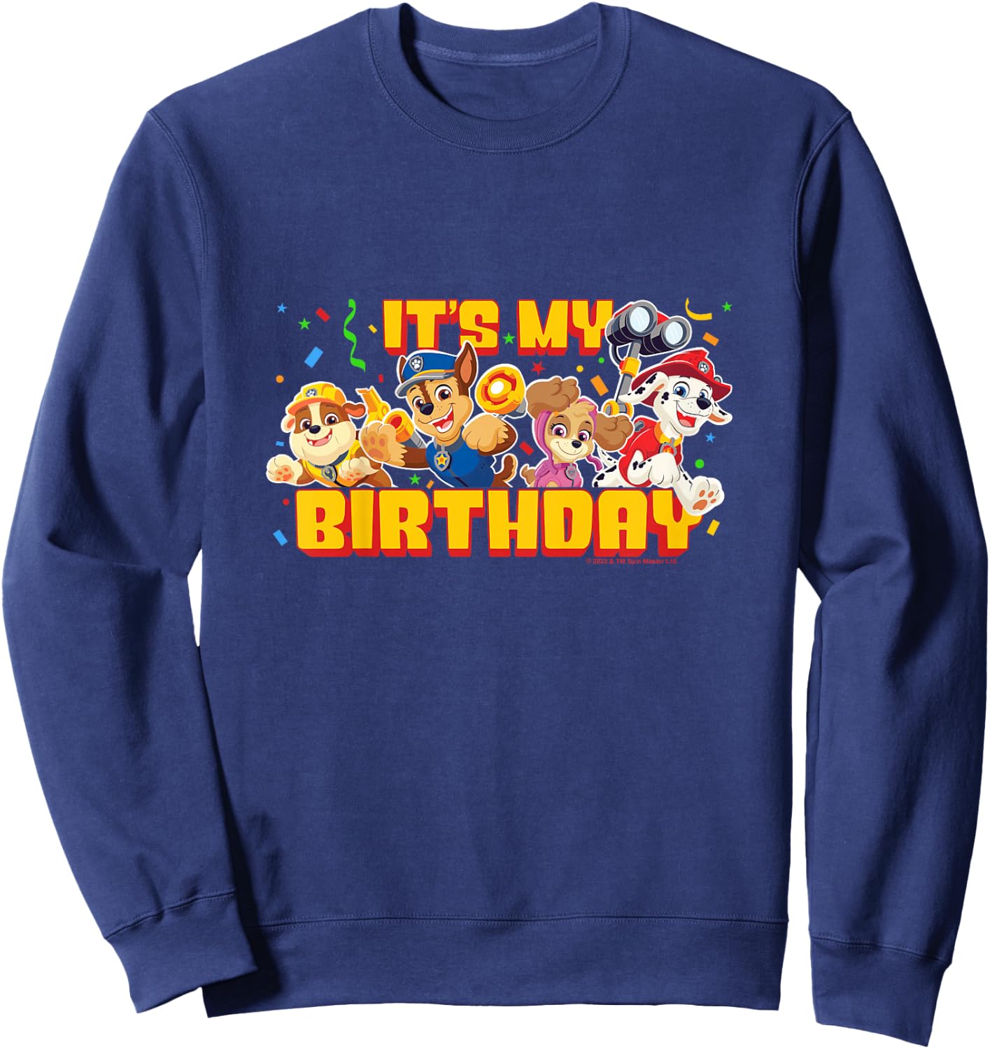PAW Patrol Birthday It's My Birthday Cute Group Logo Sweatshirt - Sweatshirt | Navy