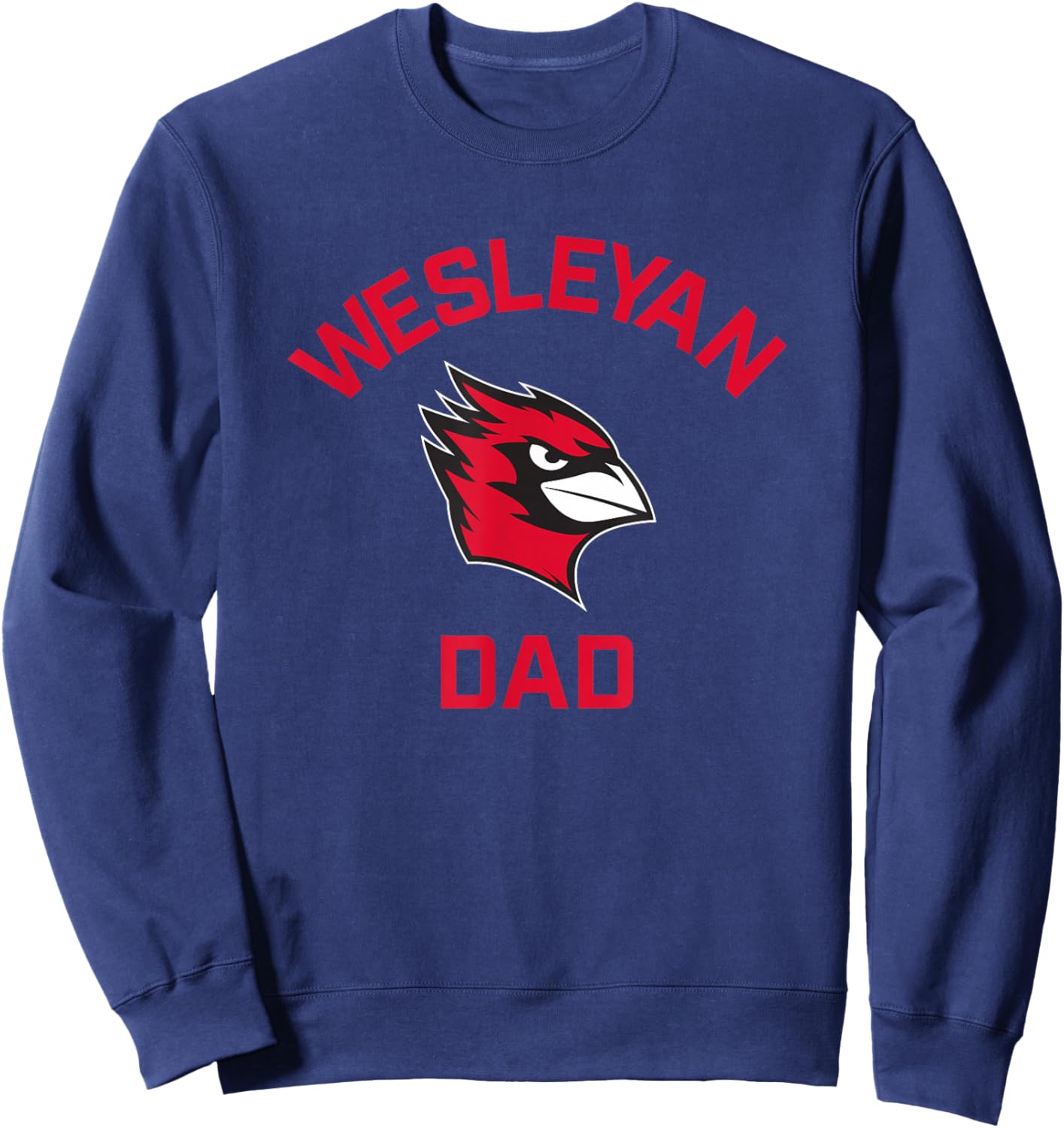 Wesleyan University Cardinals Arched Dad Sweatshirt - Sweatshirt | Navy
