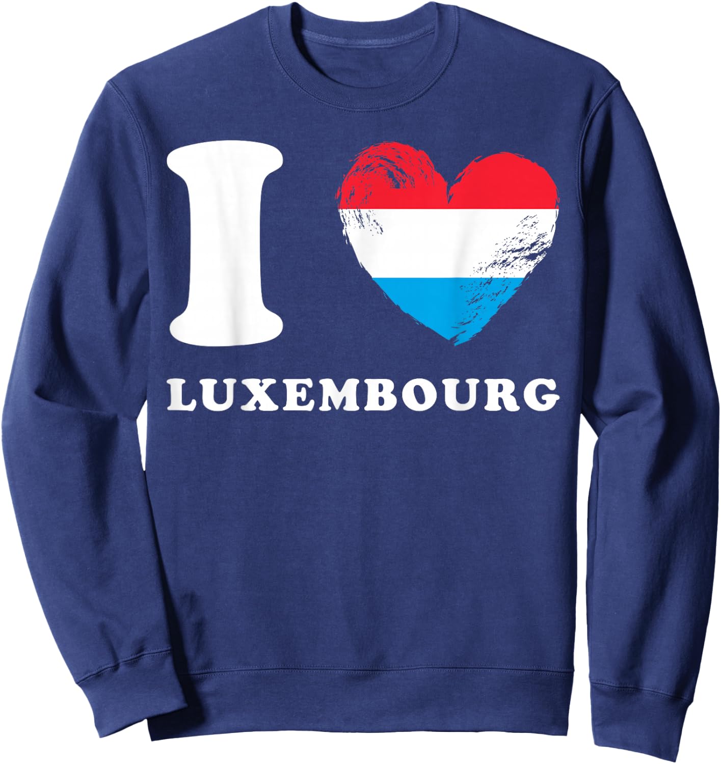 I Love Luxembourg - Heart Flag Luxembourg Sweatshirt - Sweatshirt | Navy