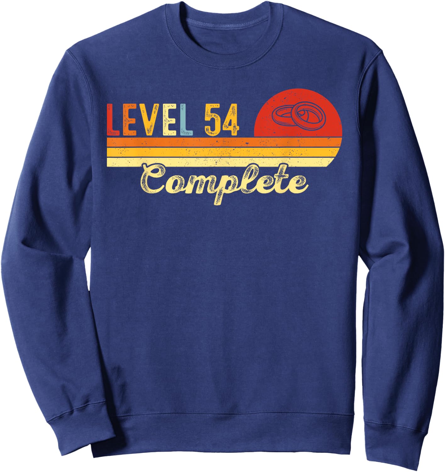 Level 54 Complete Couples Vintage 54th Wedding Anniversary Sweatshirt - Sweatshirt | Navy