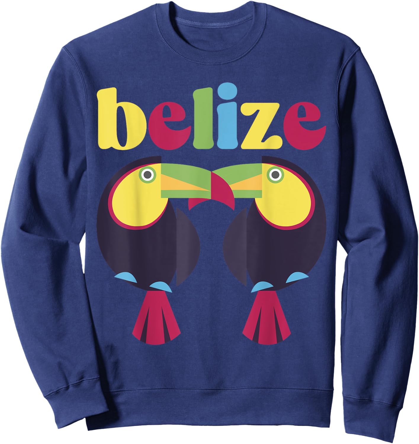 Belize Souvenir Toucan Tropical Birds Sweatshirt - Sweatshirt | Navy