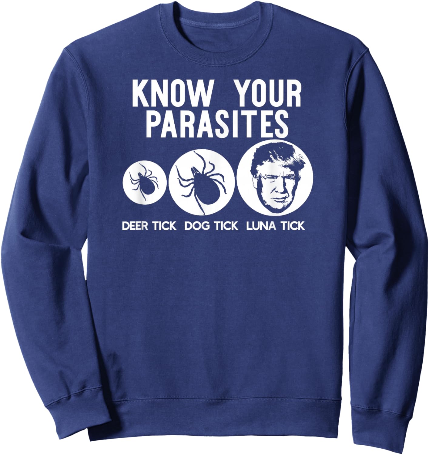 Know Your PARASITES Anti-Trump Resist T Shirt Funny Gift Sweatshirt - Sweatshirt | Navy
