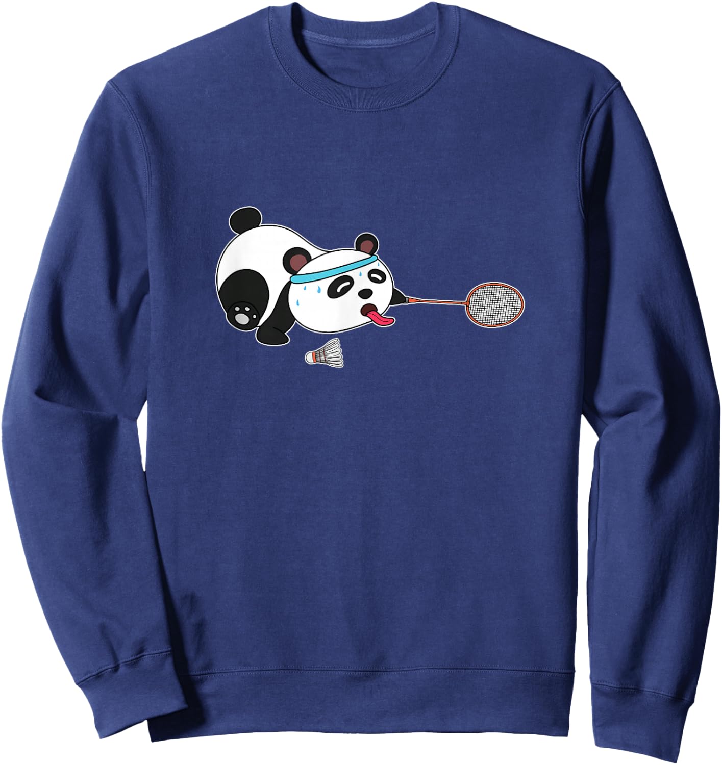 Panda Animals Badminton Shuttlecocks Sweatshirt - Sweatshirt | Navy