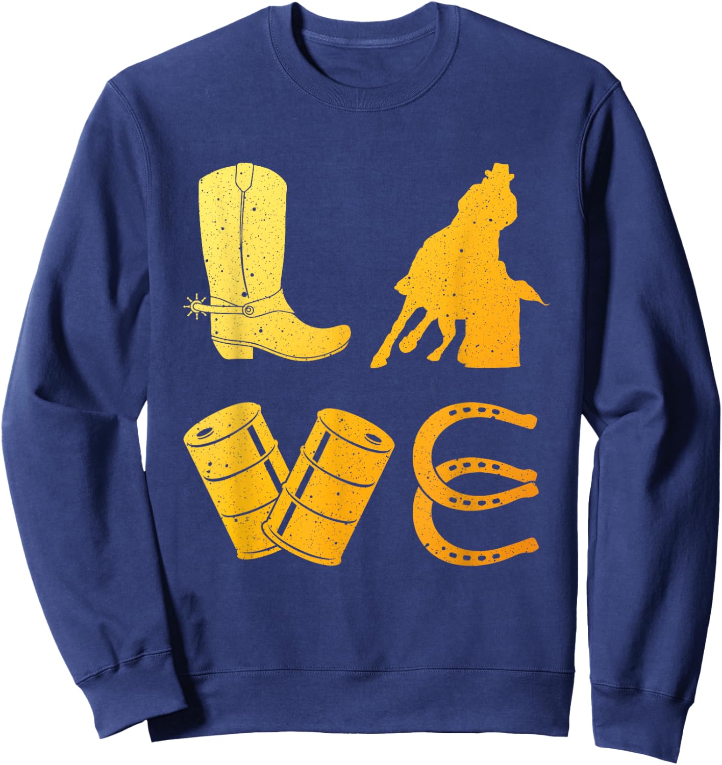 Funny Barrel Racing Design Women Rodeo Barrel Racer Sweatshirt - Sweatshirt | Navy