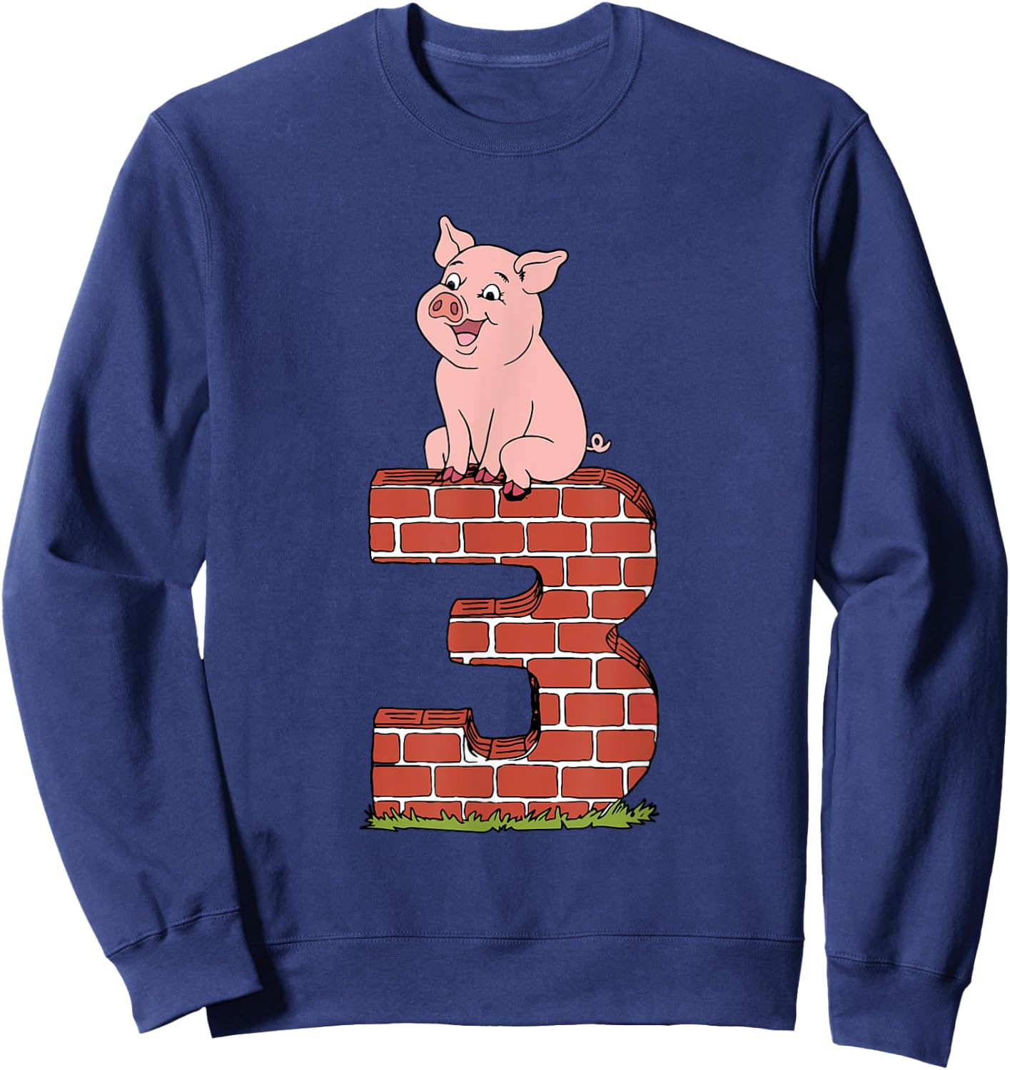 Three Little Pigs Pig 3 Halloween Costume Kids Adults Sweatshirt - Sweatshirt | Navy