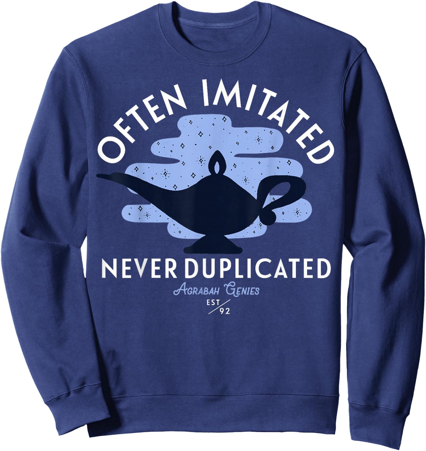 Disney Aladdin Genie Often Imitated Never Duplicated Sweatshirt - Sweatshirt | Navy