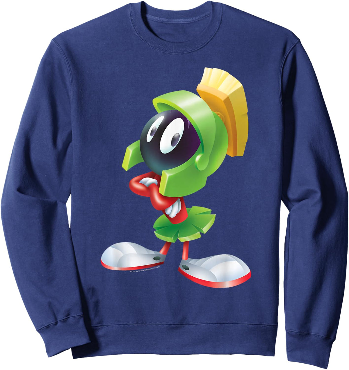 Looney Tunes Marvin The Martian Airbrushed Sweatshirt - Sweatshirt | Navy