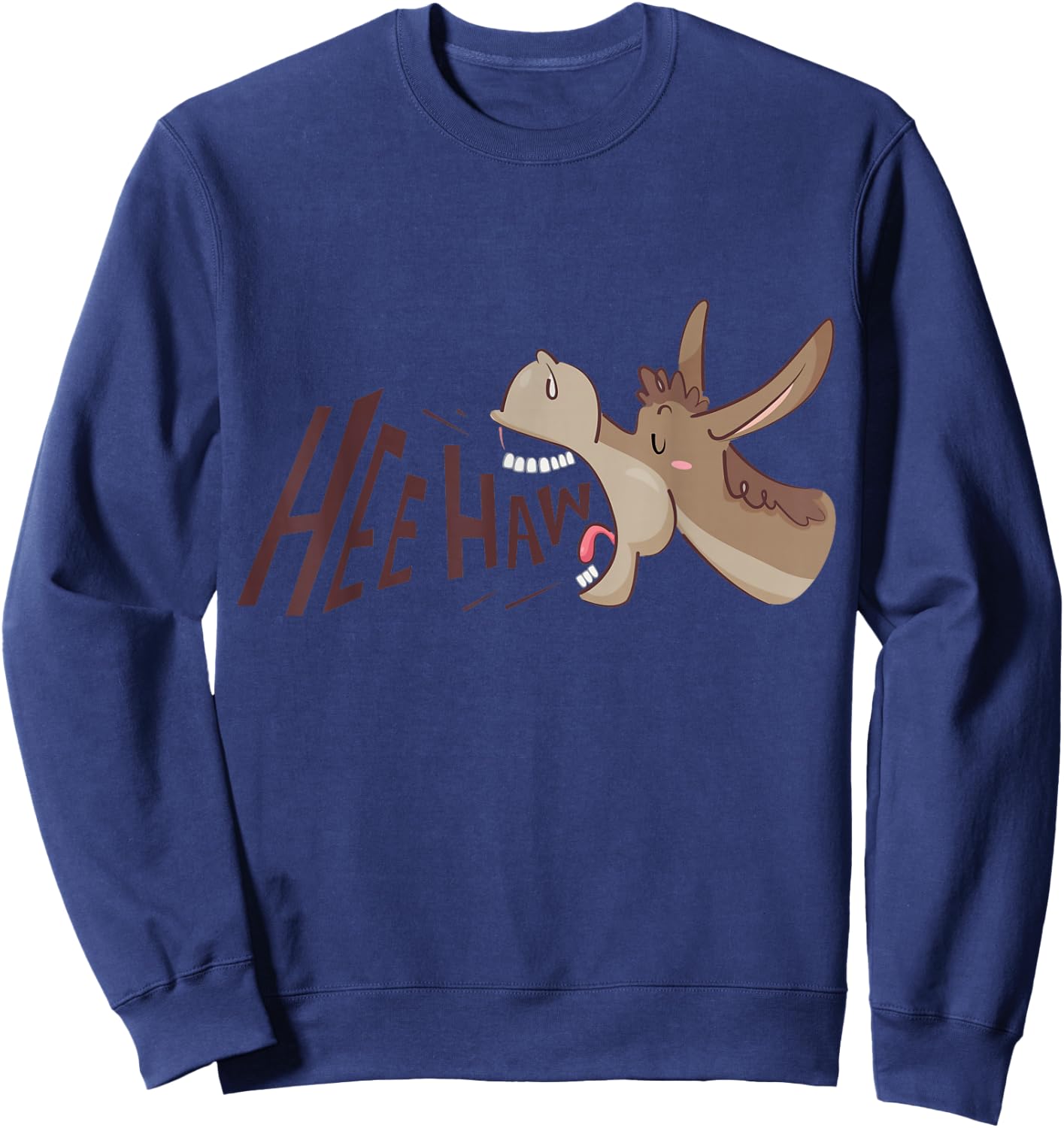 Hee Haw - Funny Donkey Laughs Sweatshirt - Sweatshirt | Navy
