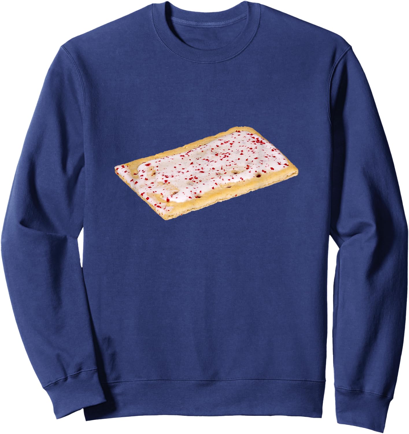 Frosted Toaster Pastry Breakfast Food Flaky Strudel Sweatshirt - Sweatshirt | Navy