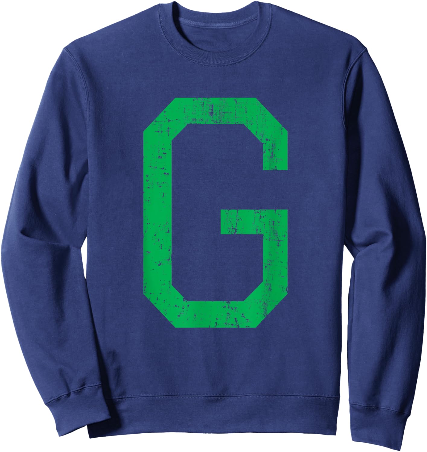 Letter G Uppercase Alphabet Initial Classic School College Sweatshirt - Sweatshirt | Navy