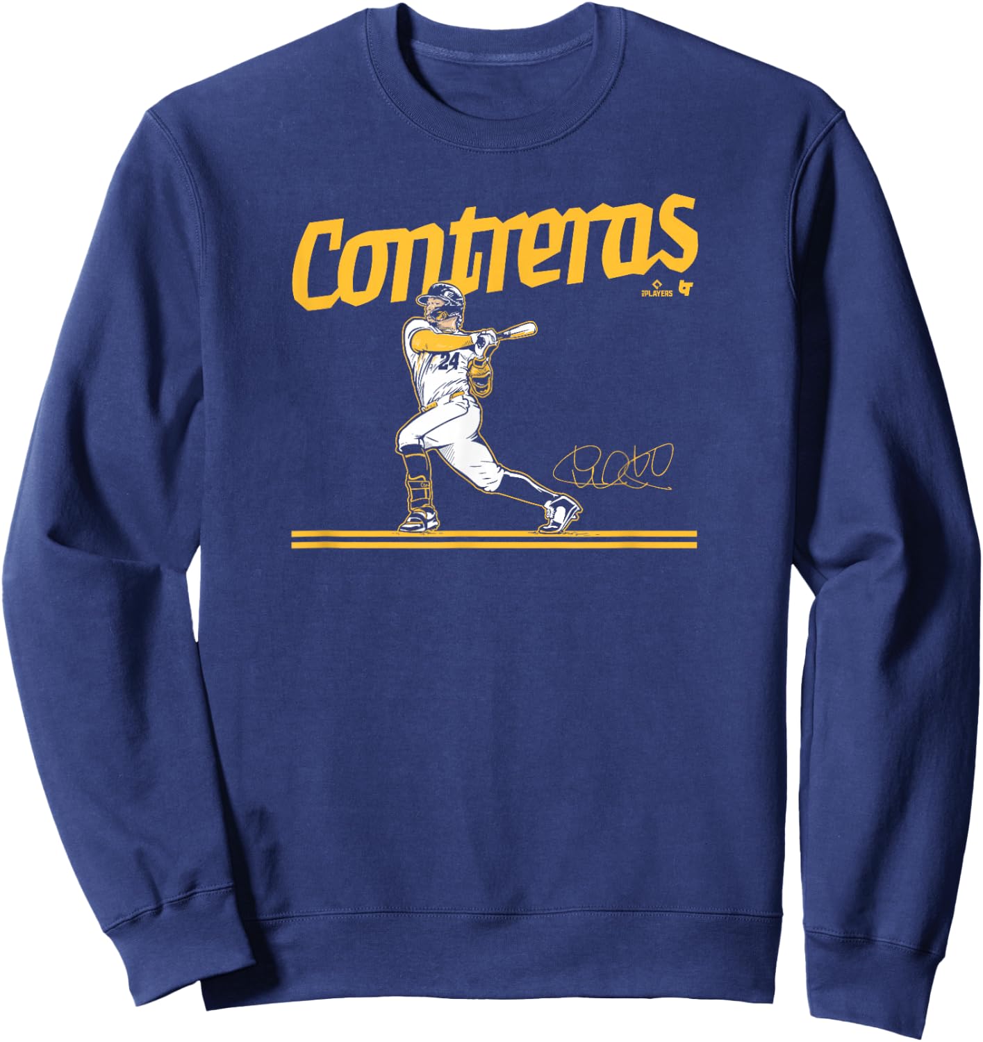 William Contreras - Slugger Swing - Milwaukee Baseball Sweatshirt - Sweatshirt | Navy