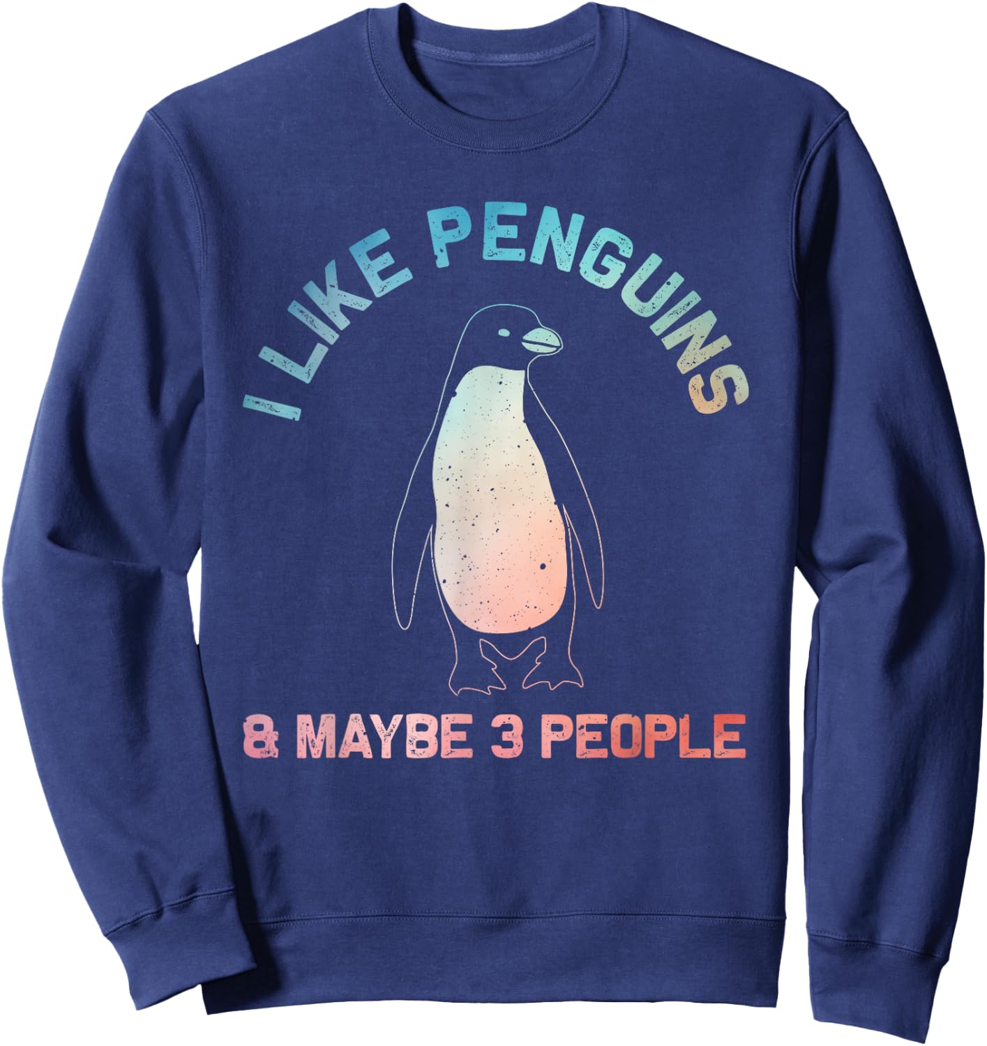 Cool Penguin Design Women Kids Animal Penguin Lover Sweatshirt - Sweatshirt | Navy