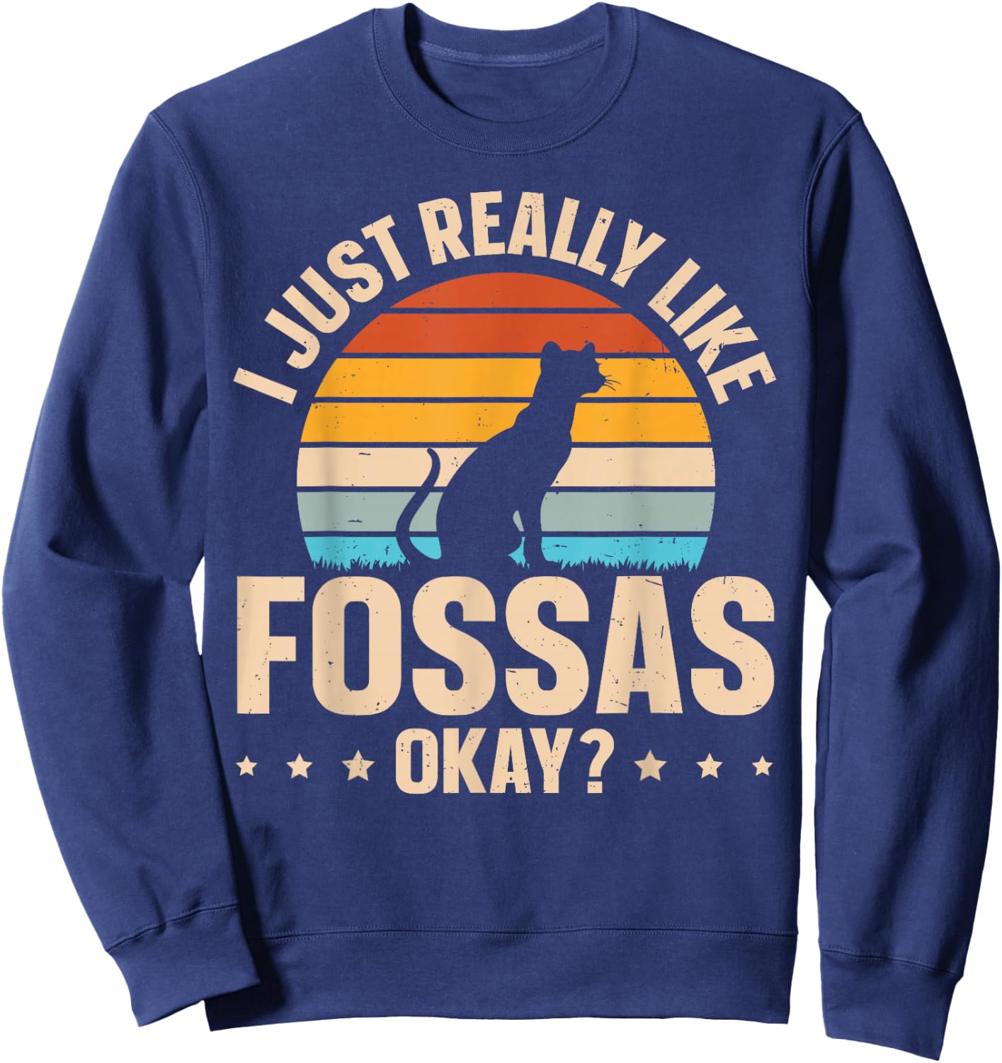Fossa Madagascar Animal Design for a Fossa expert Sweatshirt - Sweatshirt | Navy
