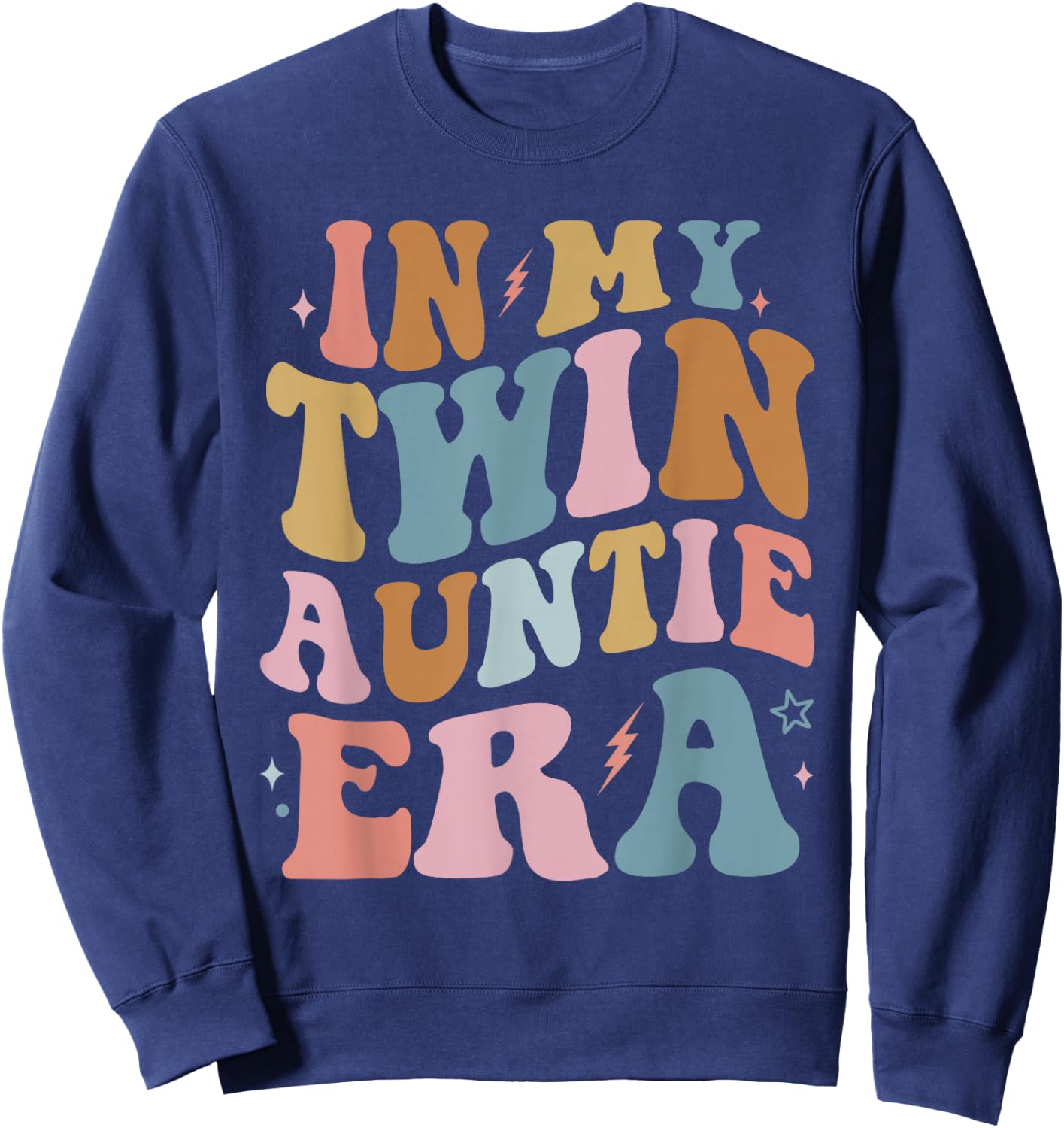 In My Twin Auntie Era Pregnancy Announcement Sweatshirt - Sweatshirt | Navy