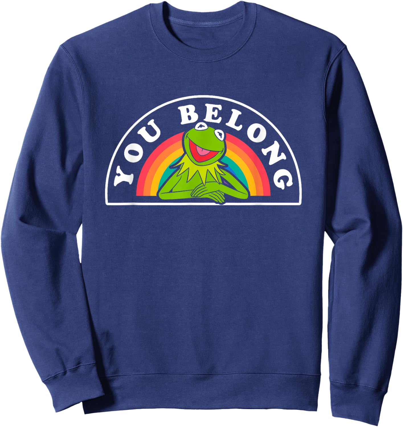 Disney The Muppets Kermit You Belong Rainbow Sweatshirt - Sweatshirt | Navy