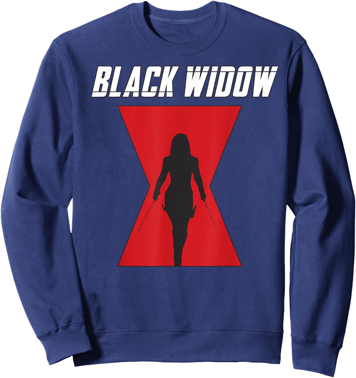 Marvel Black Widow Logo Silhouette Small Sweatshirt - Sweatshirt | Navy