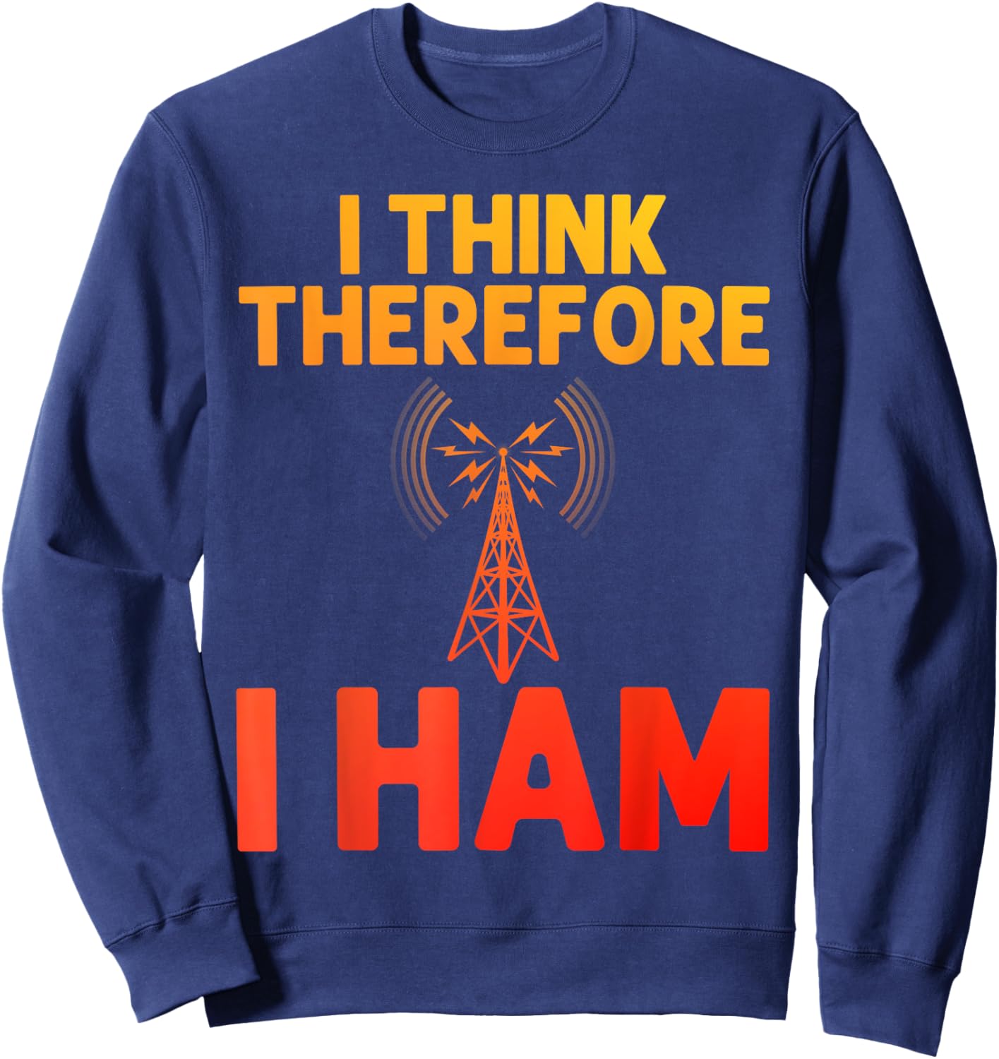 Cool Ham Radio Art Women Amateur Radio Ham Operator Sweatshirt - Sweatshirt | Navy
