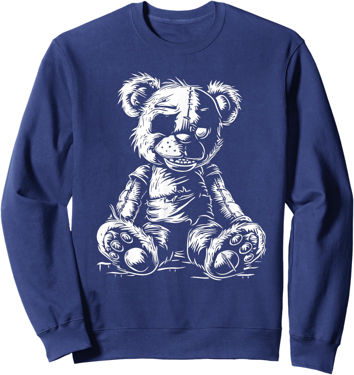 Horror Teddy Bear Sweatshirt - Sweatshirt | Navy