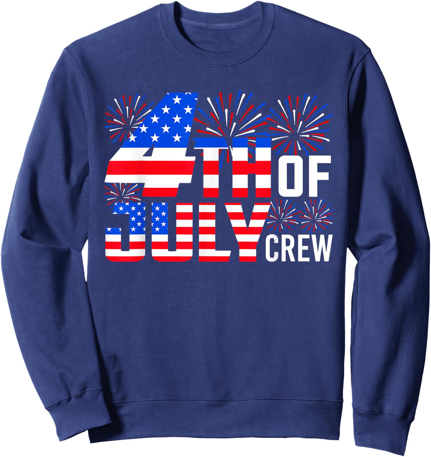 4th Of July Crew Funny Independence Day Family Matching Sweatshirt - Sweatshirt | Navy