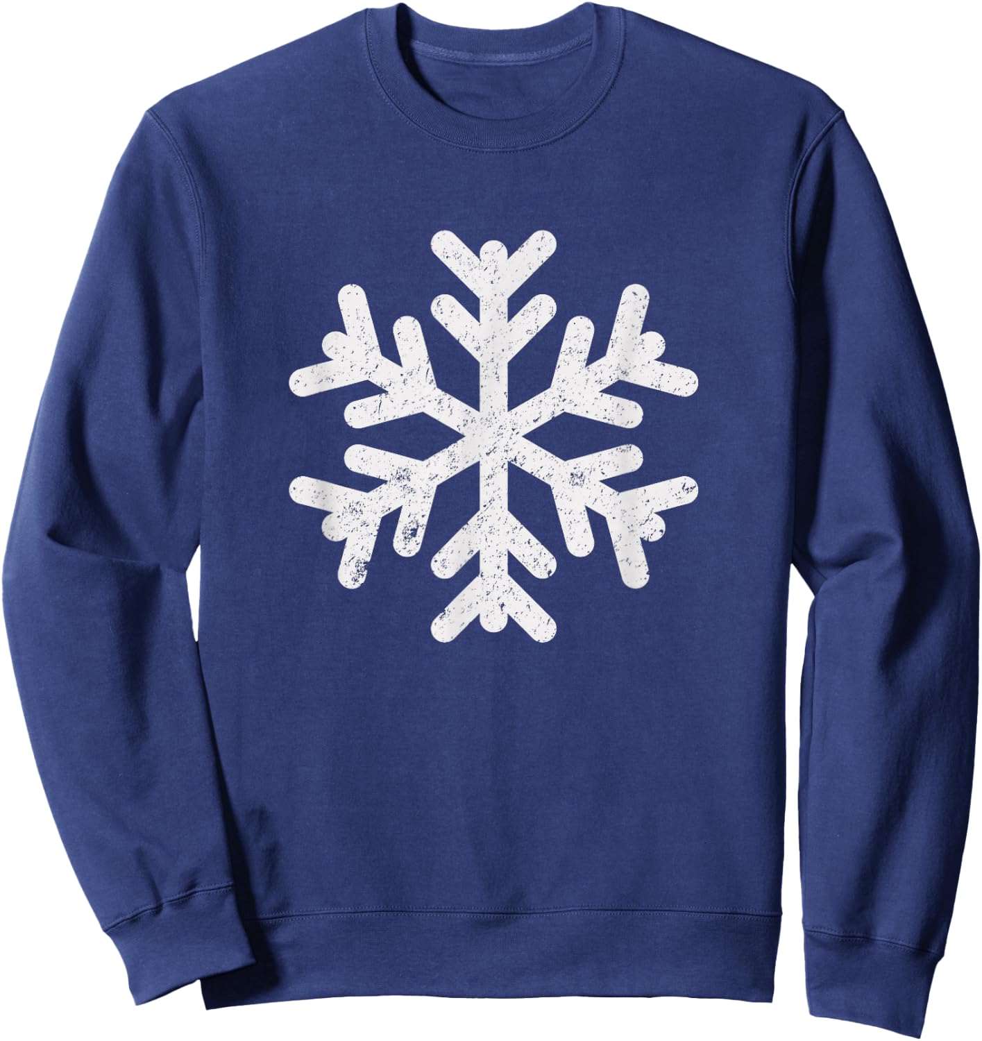 White Snowflake Cool Winter Sports Xmas Gift Men Women Kids Sweatshirt - Sweatshirt | Navy