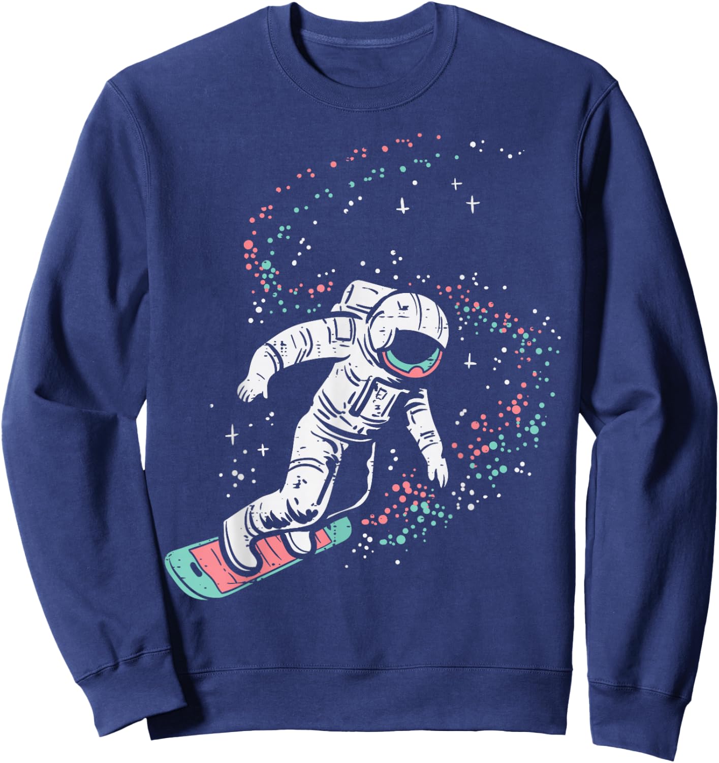 Astronaut Surfing Space Galaxy Surf Surfer Men Women Kids Sweatshirt - Sweatshirt | Navy