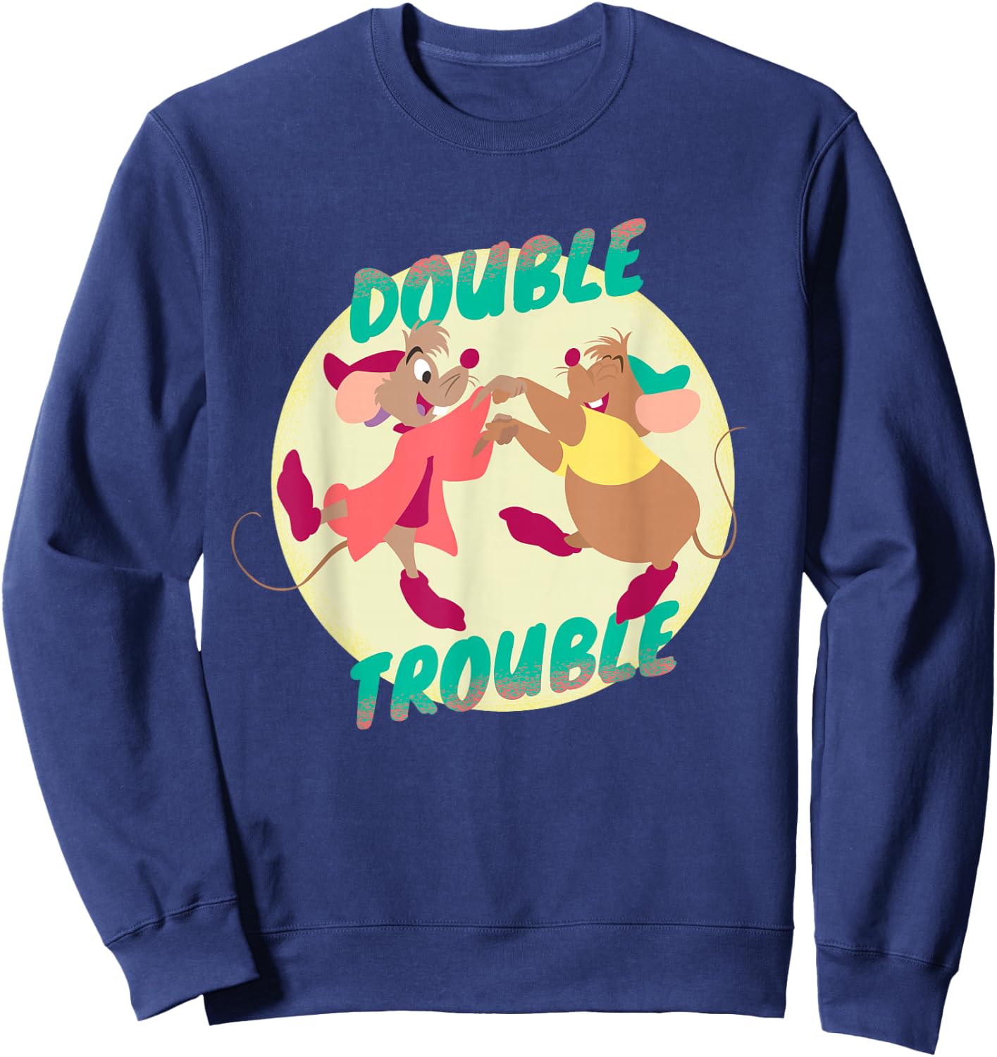 Disney Cinderella Jaq and Gus Double Trouble Small Sweatshirt - Sweatshirt | Navy