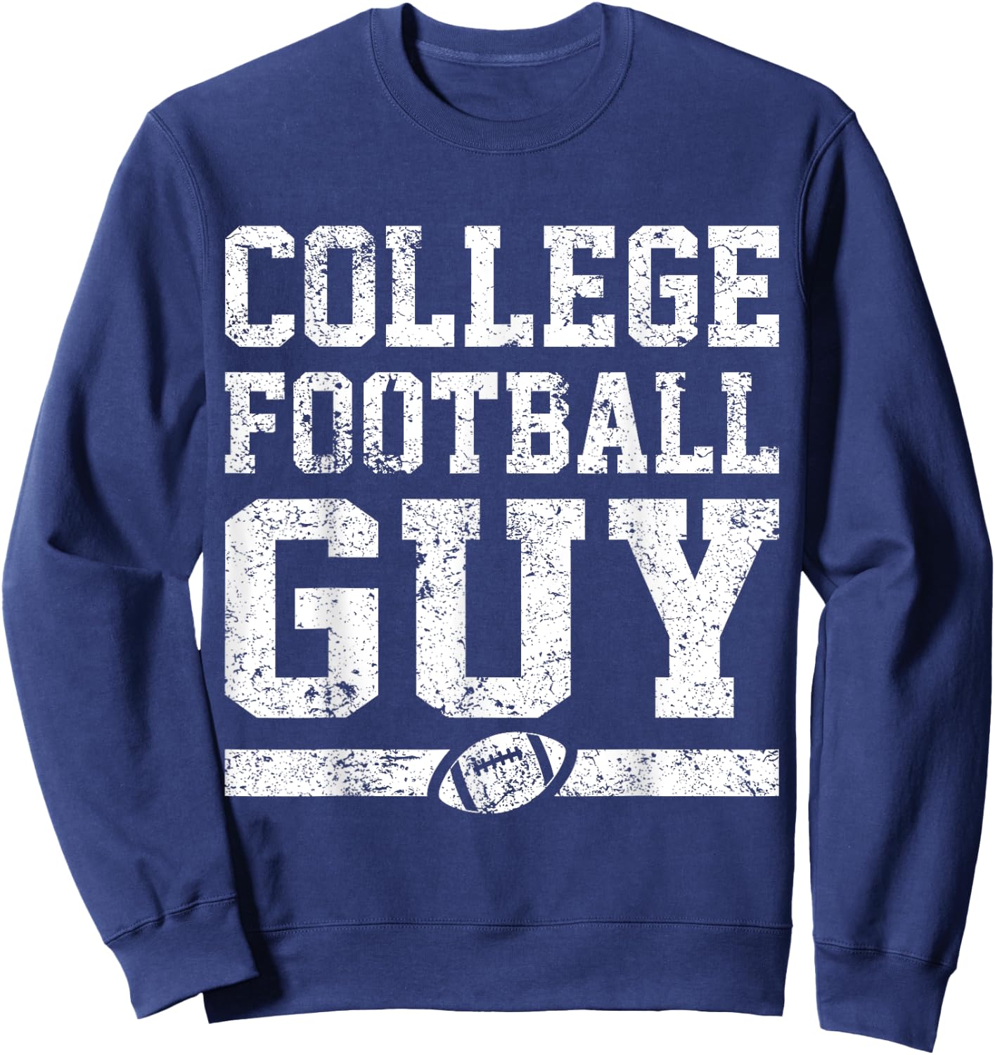 Vintage Funny College Football Sweatshirt - Sweatshirt | Navy
