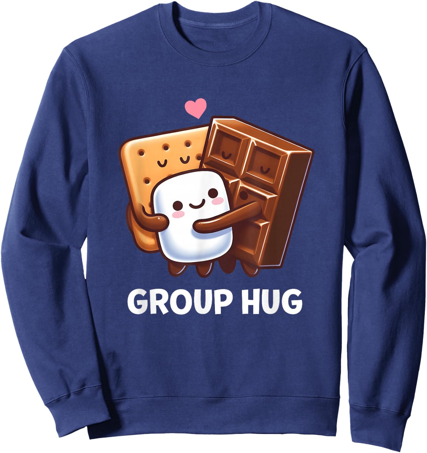 Funny Camping Smores Group Hug Shirt Cute S'mores Sweatshirt - Sweatshirt | Navy
