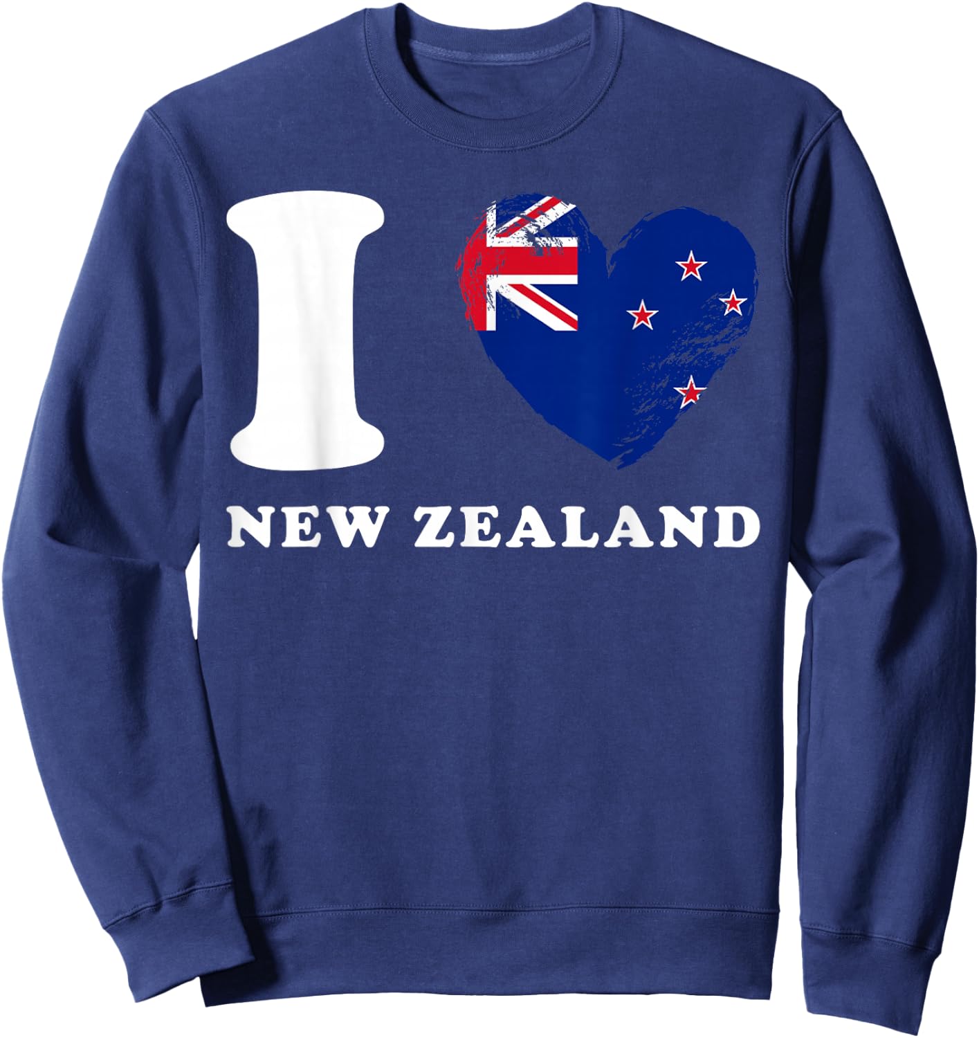 I Love New Zealand - Heart Flag New Zealand Sweatshirt - Sweatshirt | Navy