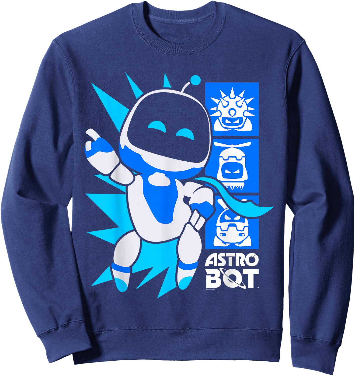 Astro Bot Rescue Mission Victory Pose Video Game Sweatshirt - Sweatshirt | Navy