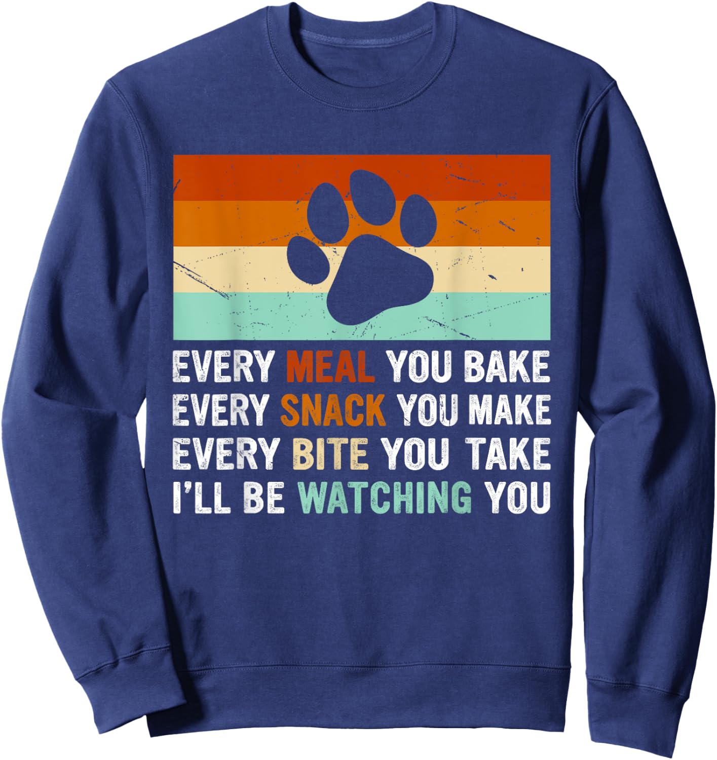 Retro Dog, Dog Owner, Dog Humor, Dog Lover - Funny Dog Sweatshirt - Sweatshirt | Navy