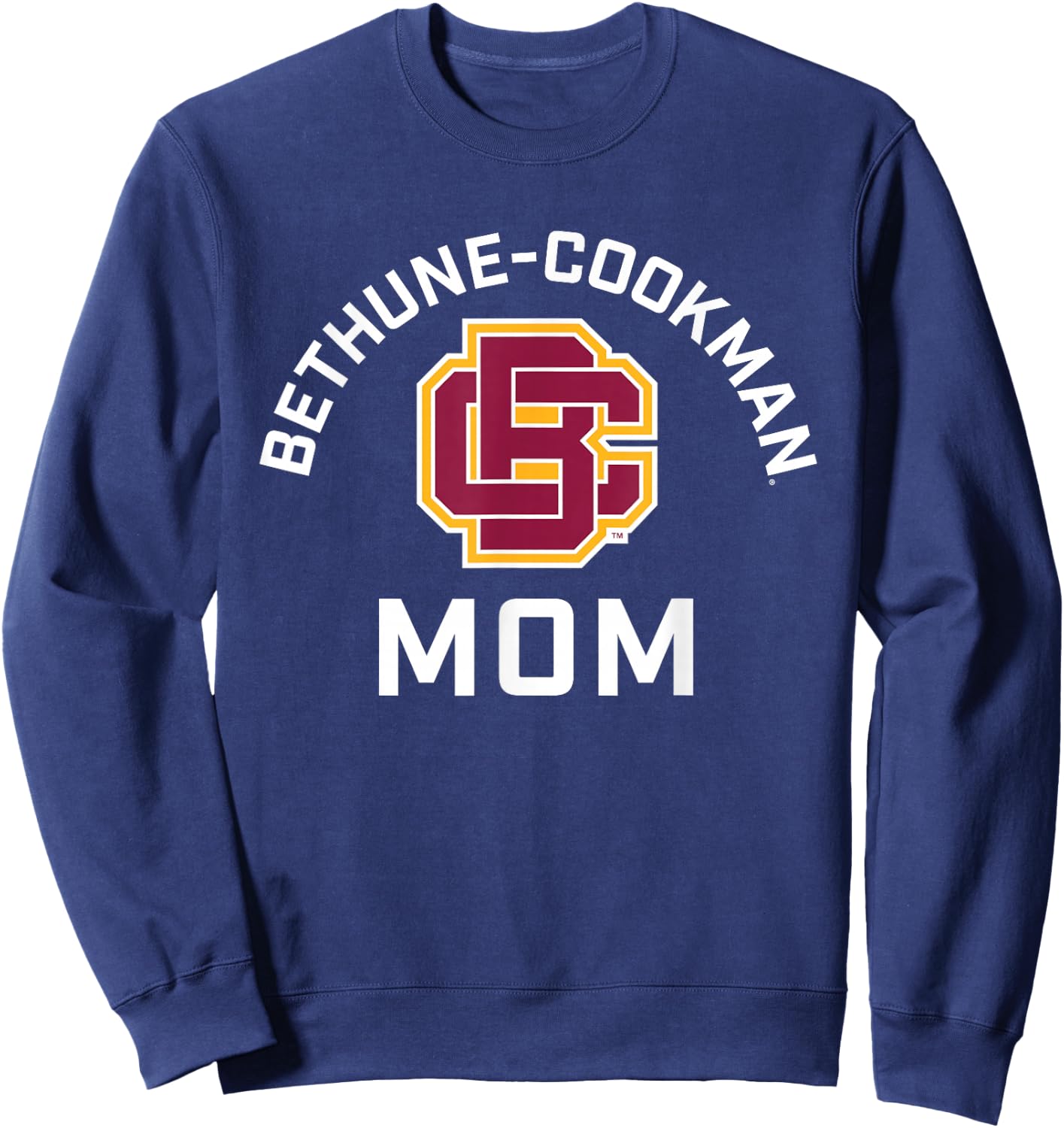 Bethune-Cookman University Wildcats Arched Mom Sweatshirt - Sweatshirt | Navy