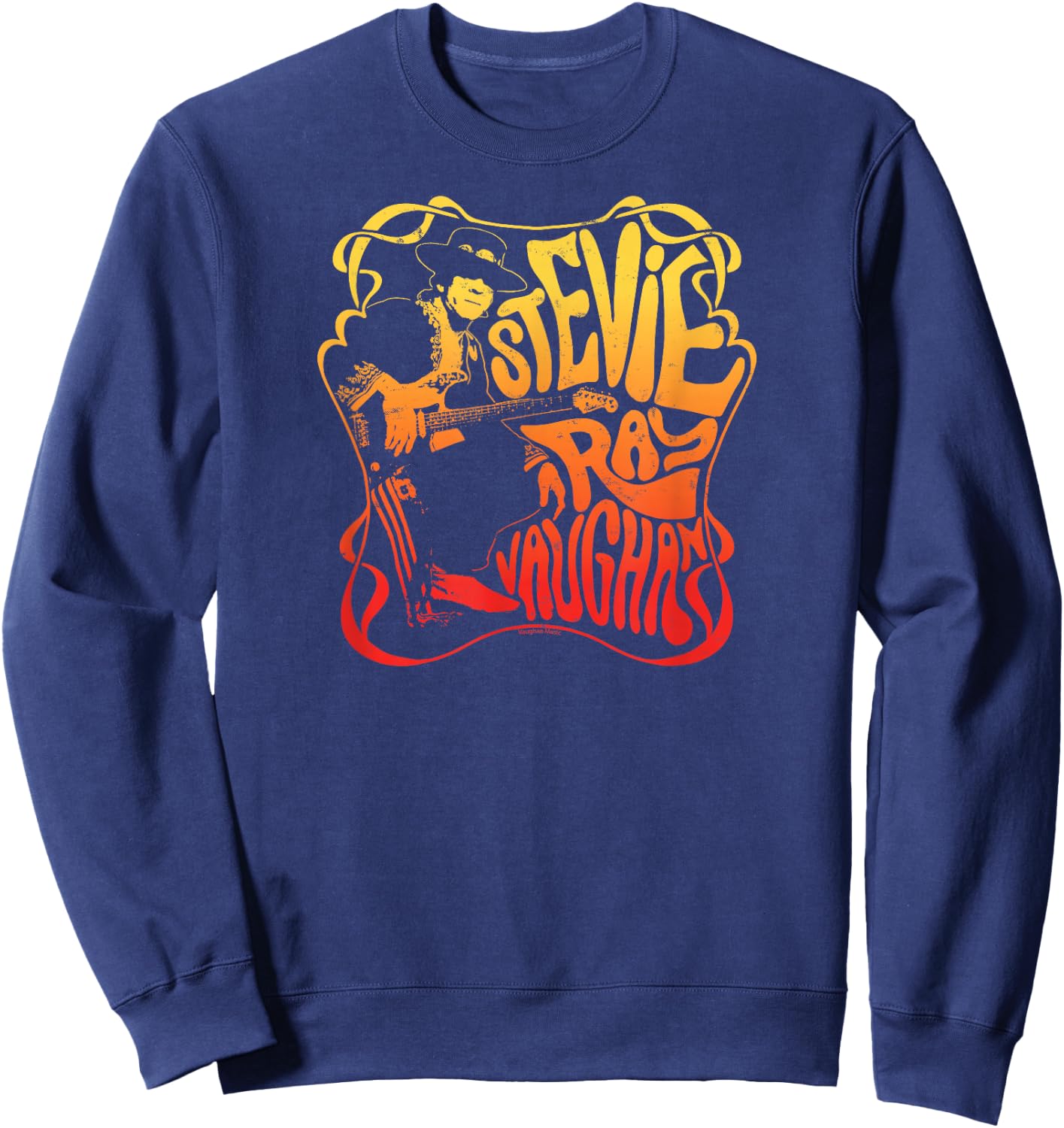 Stevie Ray Vaughan - Psychedelic Blues Rock Musician Sweatshirt - Sweatshirt | Navy