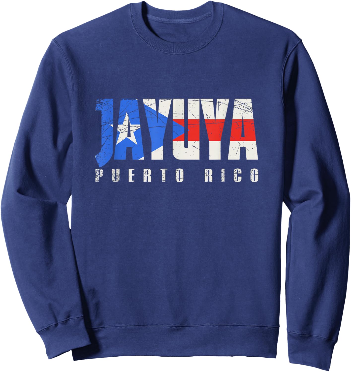 Jayuya Puerto Rico, Puerto Rican flag Sweatshirt - Sweatshirt | Navy