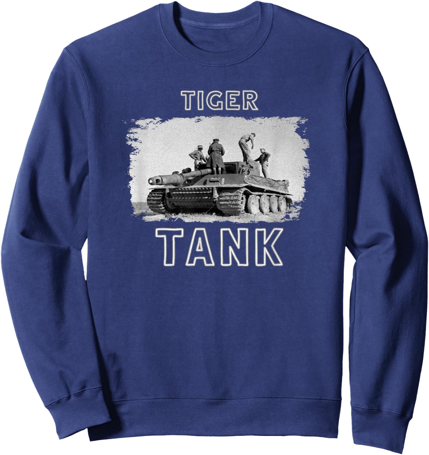 Tiger Tank - Cool Historical World War 2 (WW2) German Panzer Sweatshirt - Sweatshirt | Navy